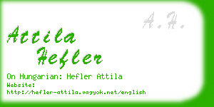 attila hefler business card